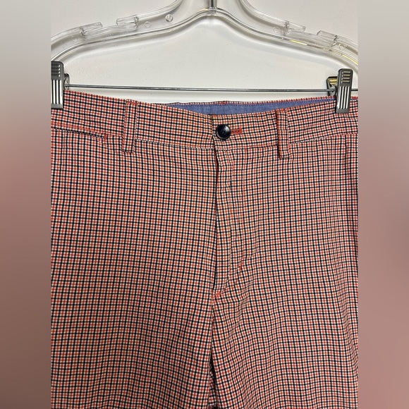 Banana Republic Men's 109% Cotton Red Checkered Shorts Size 32 Old Money Preppy - Picture 3 of 13